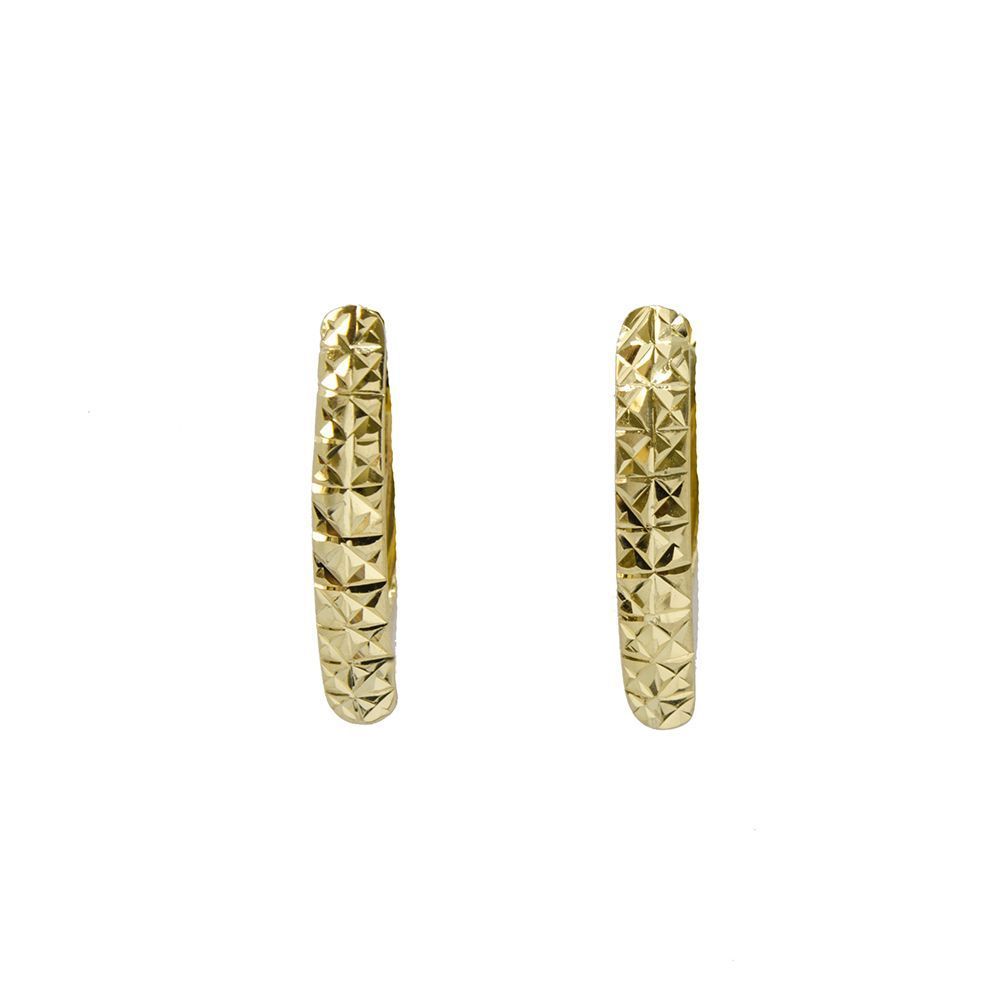 Brinco Escama de Peixe em Ouro Amarelo 18 Kilates - 25111